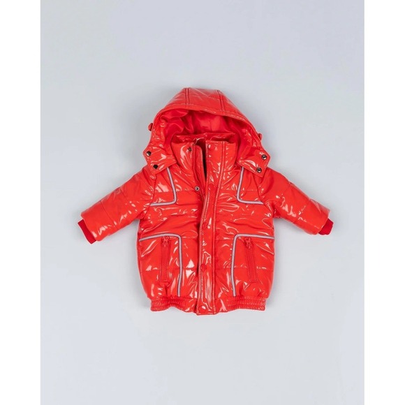 Milano Di Rouge Eli Baby Puffer Coat NEW Size 2T $168 MSRP Red Sold Out - Picture 1 of 8